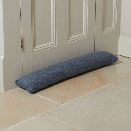 Draught Excluder - Tweed Herringbone Blue Moon