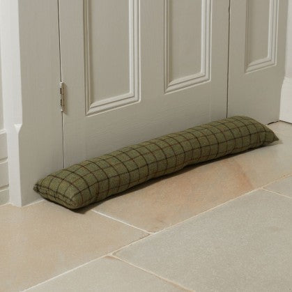 Draught Excluder - Tweed Green and Brown Check