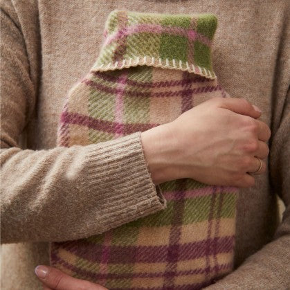 Hot Water Bottle - New Wool Cottage Pink/Green