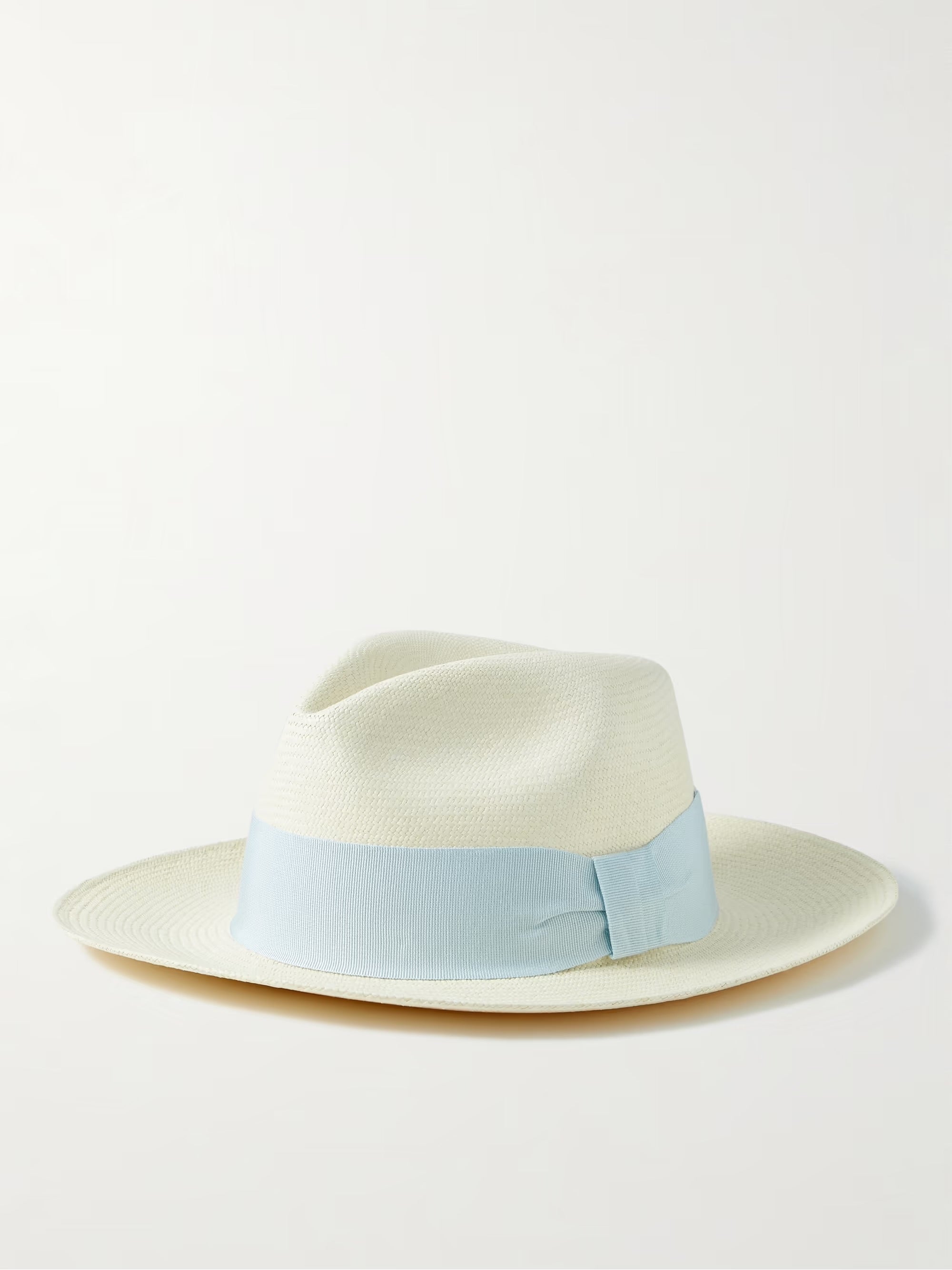 Panama Hat - Wide Ribbon Dusty Sky - Cigale &amp;  Fourmi