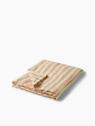 Linen Beach Towel - Medium Stripe- Terracotta / Off White - Cigale &  Fourmi