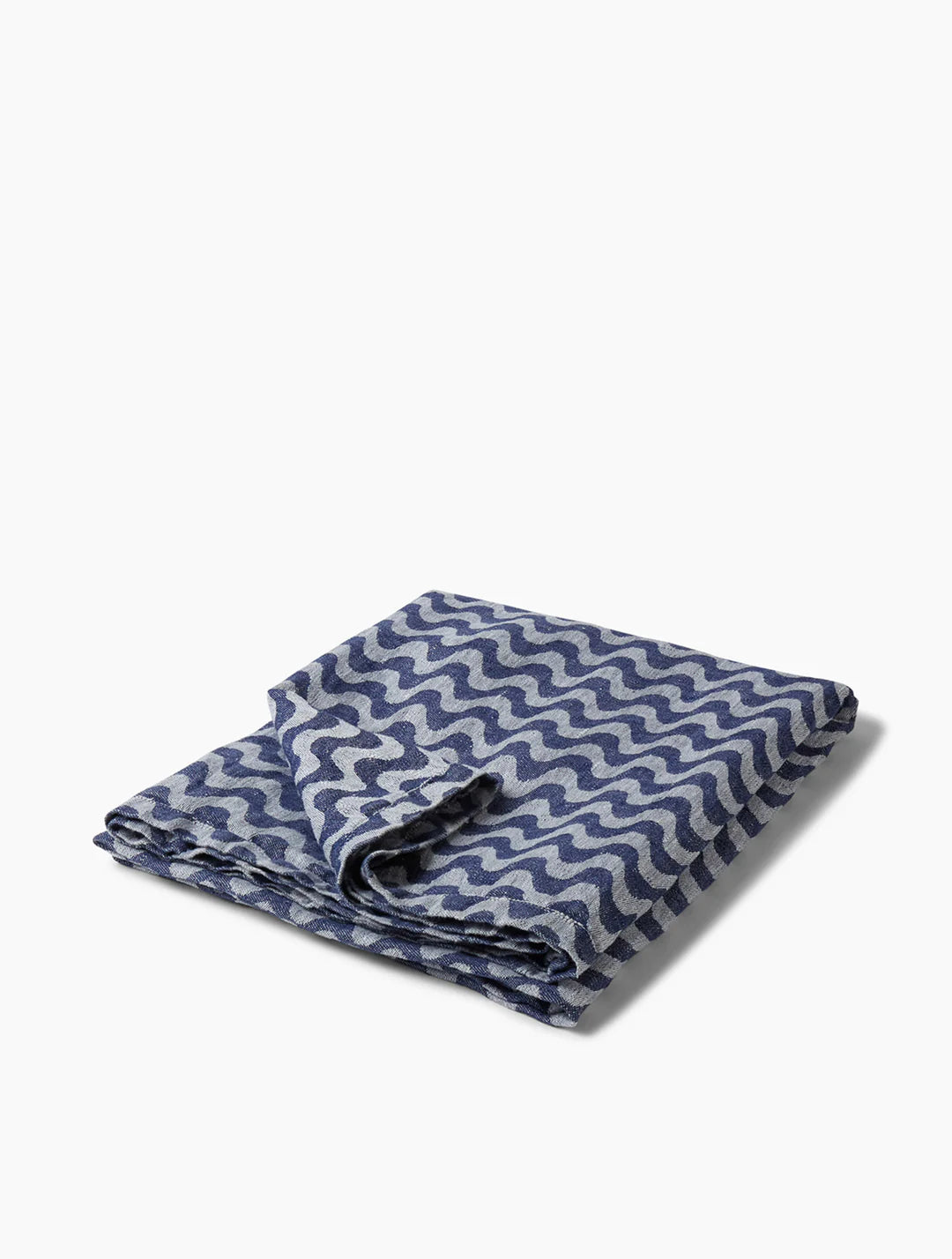 Linen Beach Towel - Jacquard Copacabana Navy Blue - Cigale &  Fourmi