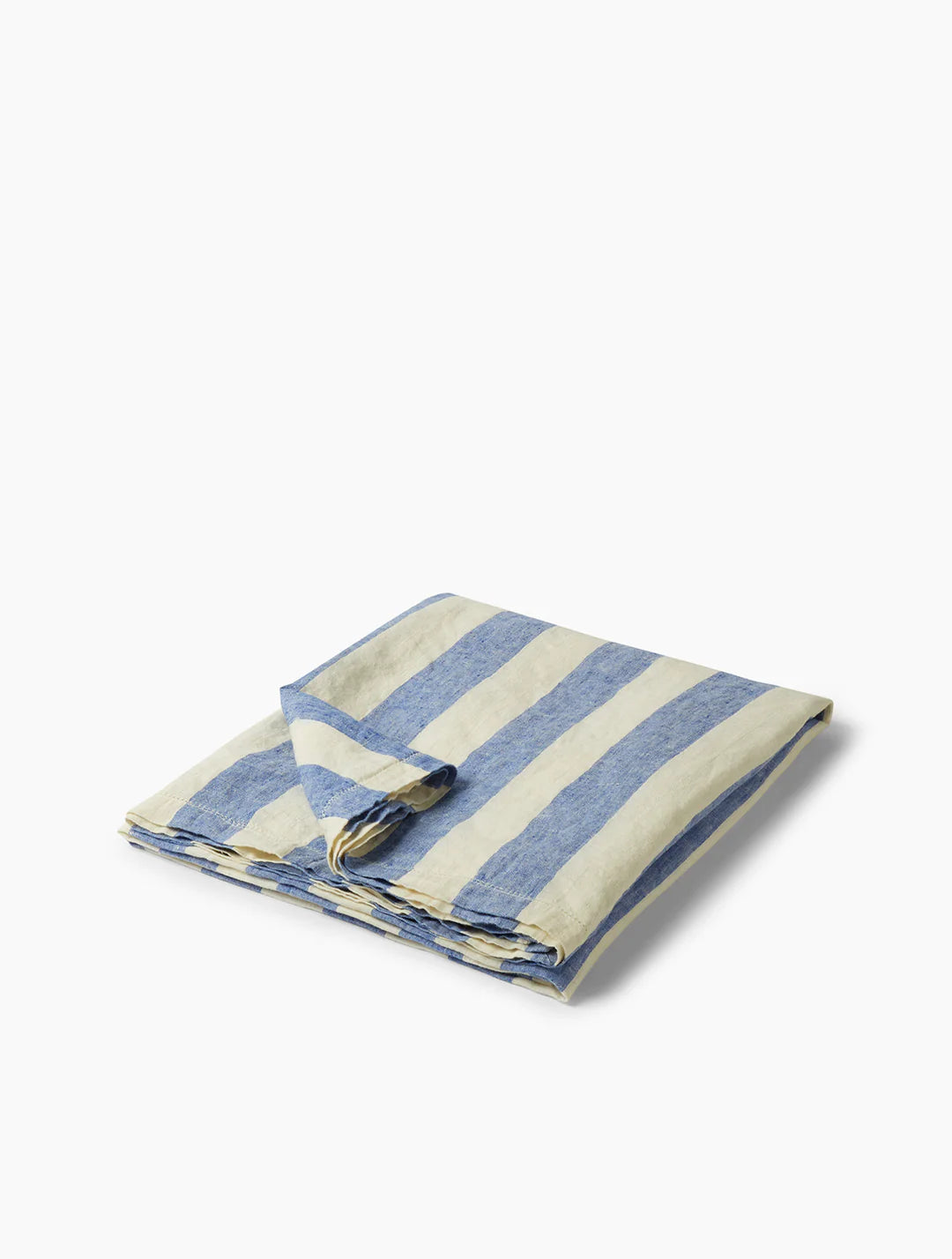 Linen Beach Towel - Large Stripe Blue/White - Cigale &  Fourmi