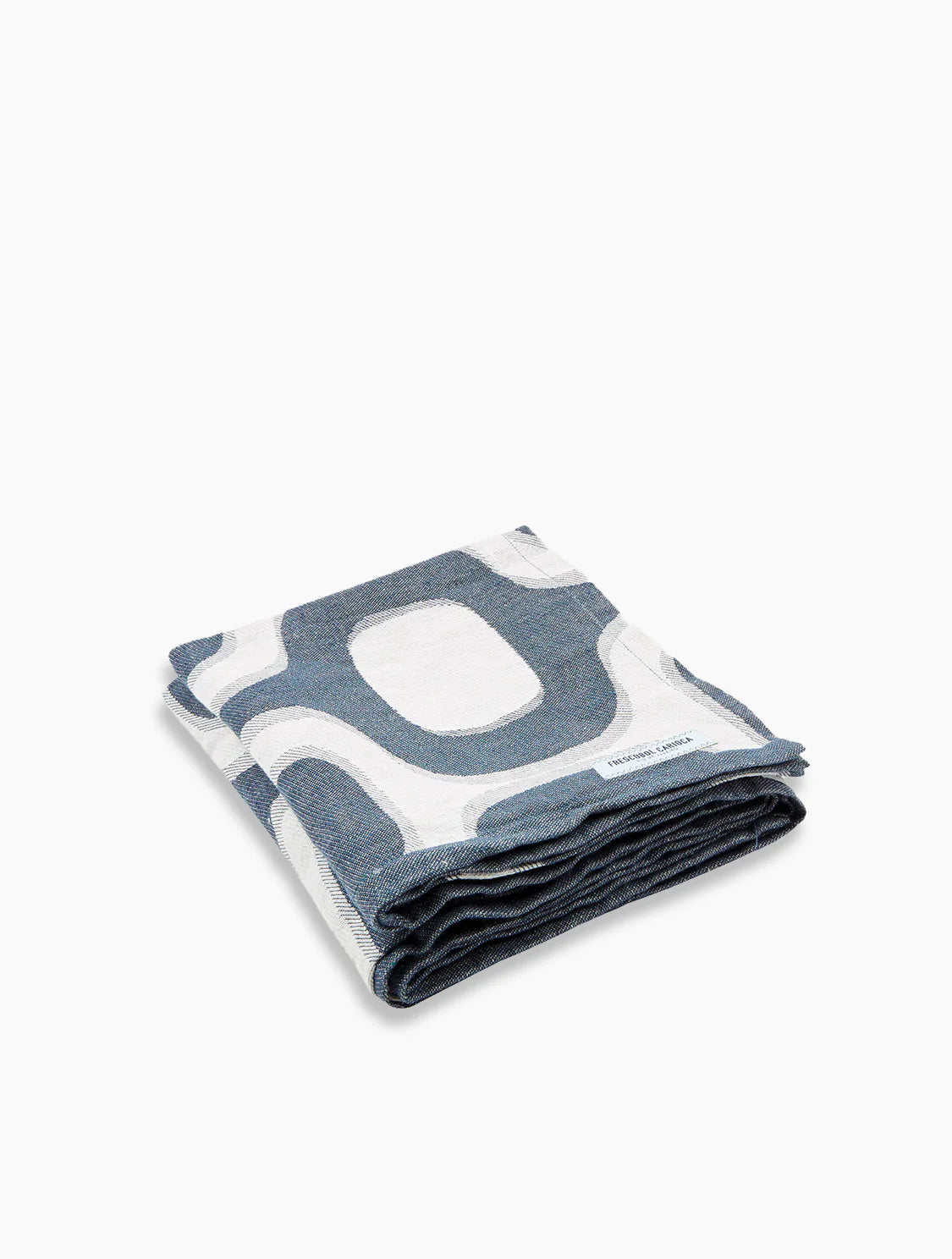 Cotton/Linen Towel - Jacquard Ipanema Nevoa Navy Blue - Cigale &amp;  Fourmi