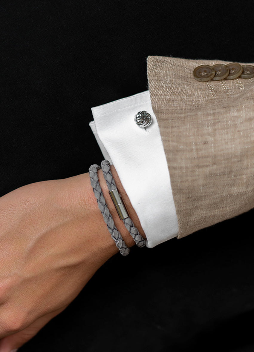 Suede Bracelet - Grey - Cigale &  Fourmi
