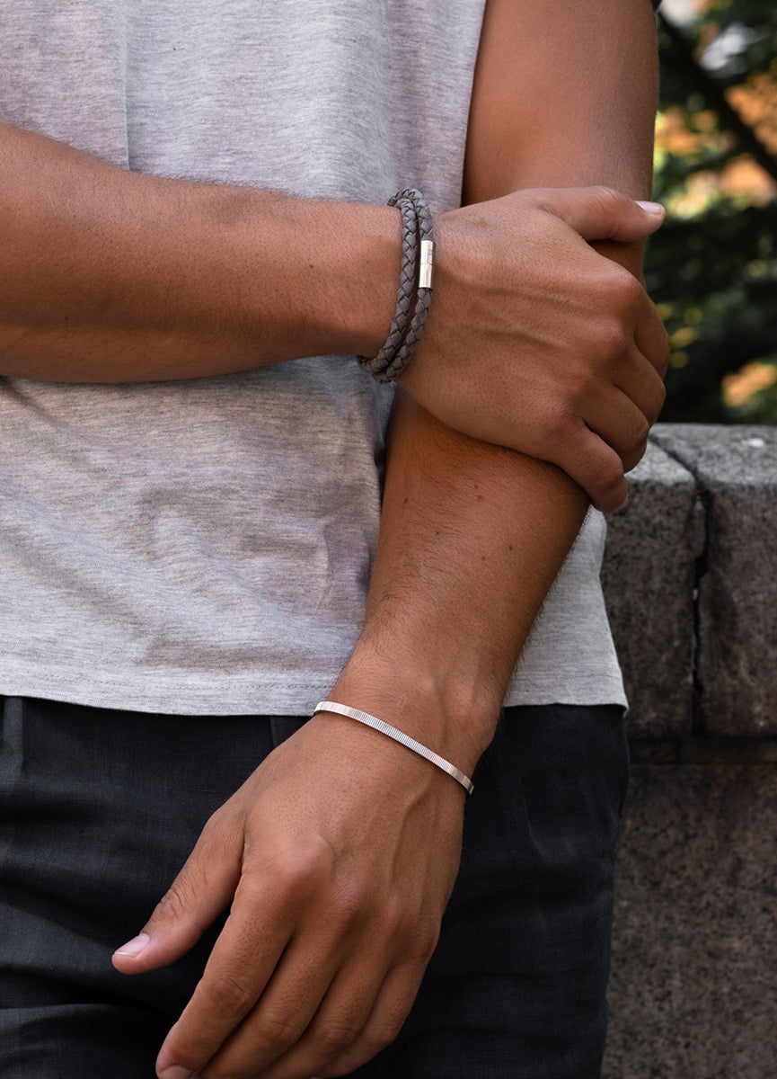 Suede Bracelet - Grey - Cigale &  Fourmi