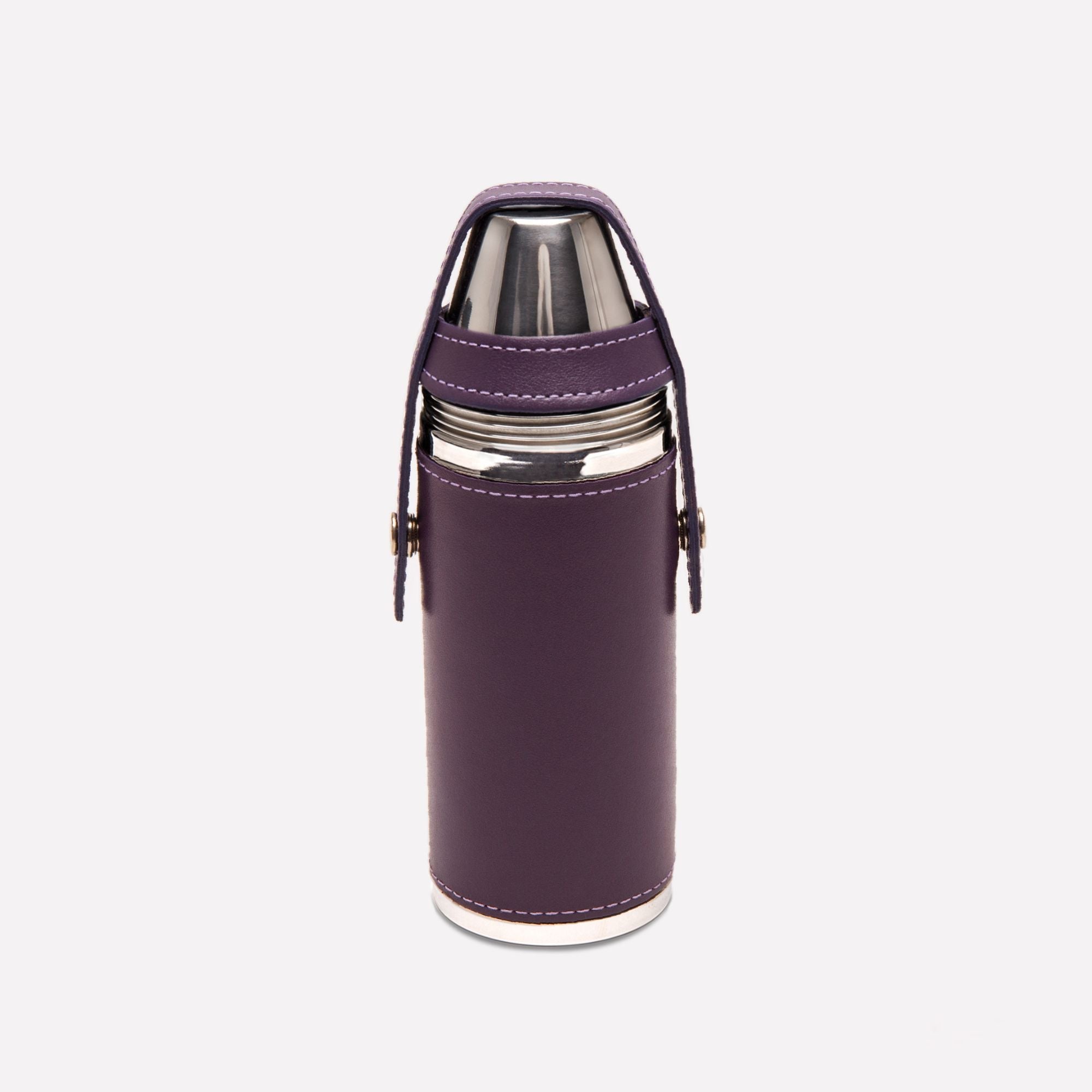 Ettinger Sterling 8oz Hunter Flask with 4 Cups – Purple