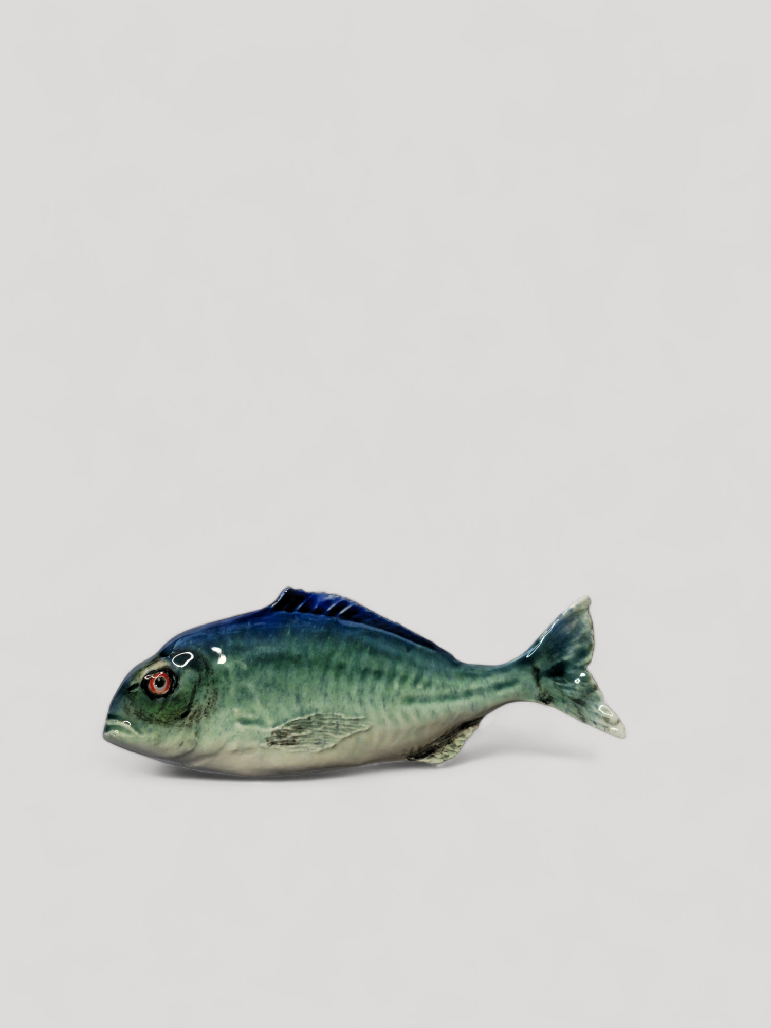 Fayence Fish Sculpture - Blue - Cigale &  Fourmi