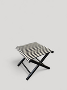 Foldable Footrest- Black & White with Black Structure - Cigale &  Fourmi