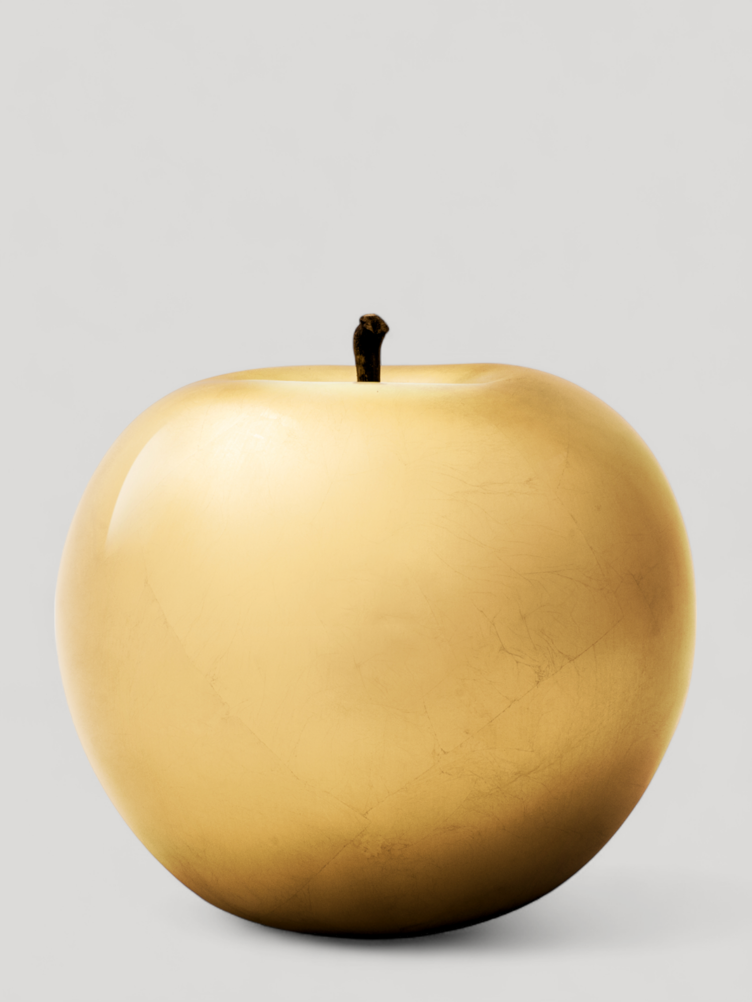 Apple Statue - Gold Plated - Cigale &amp;  Fourmi