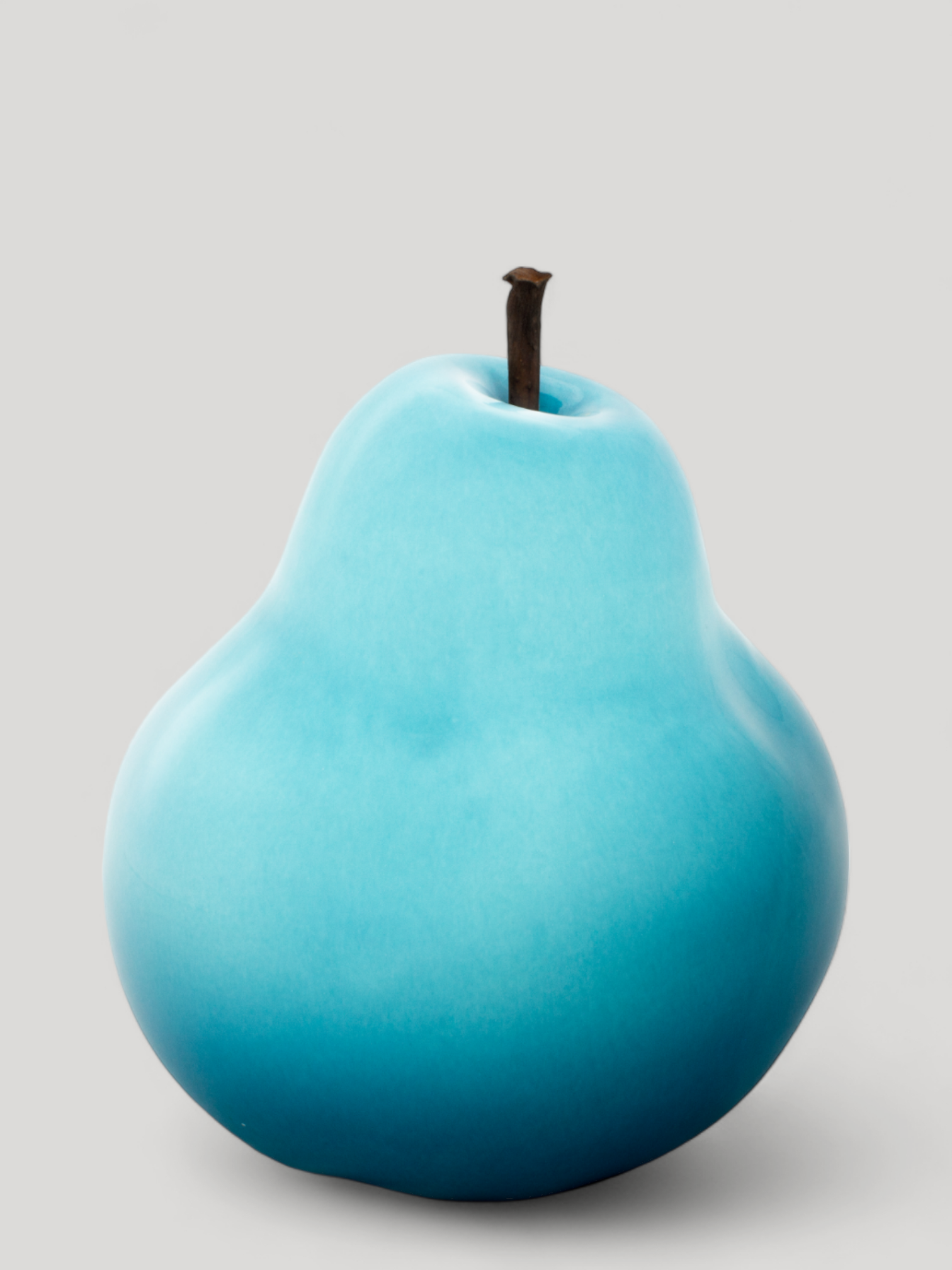 Pear Statue - Turquoise Glazed - Cigale &amp;  Fourmi