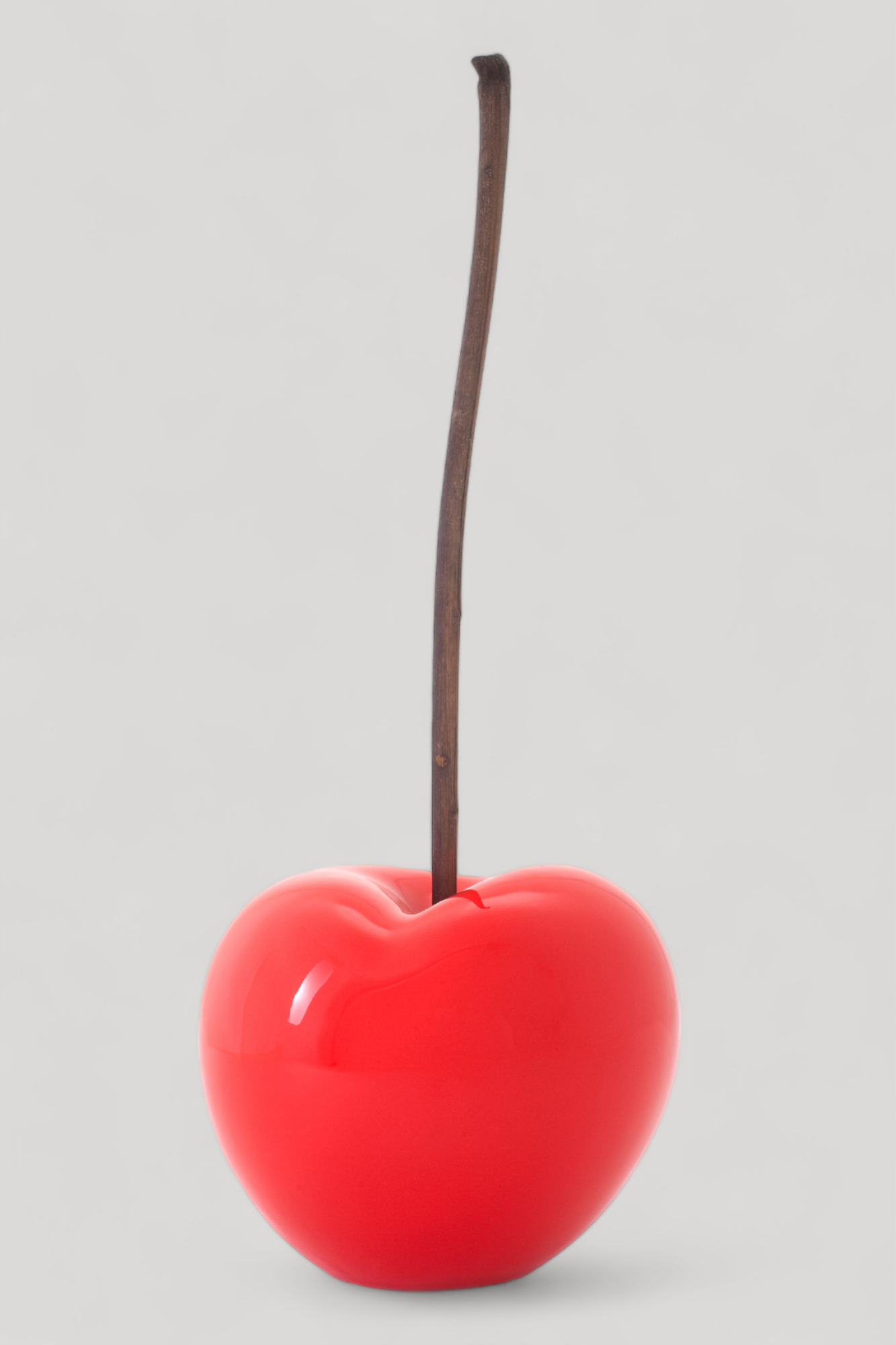 Cherry Statue - Cherry Red Glazed - Cigale &amp;  Fourmi