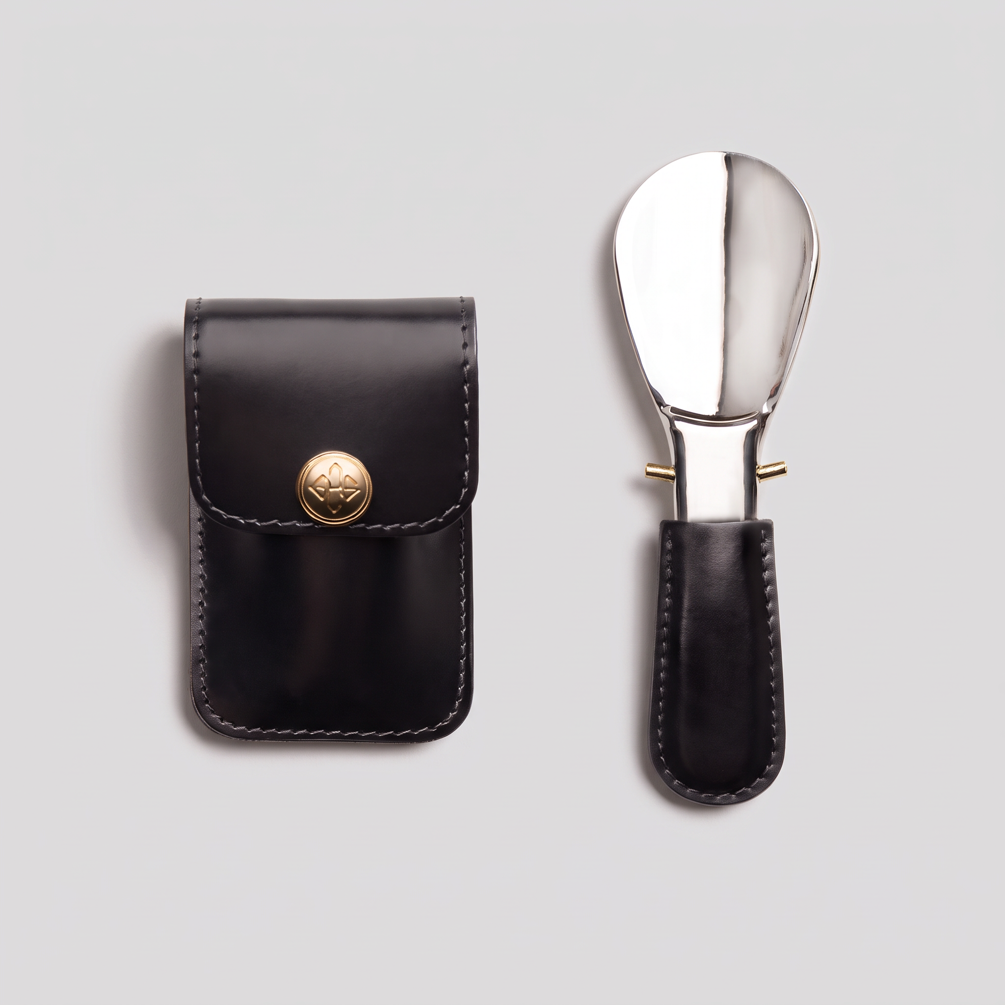 Bridle Hide Travel Shoe Horn in Pouch