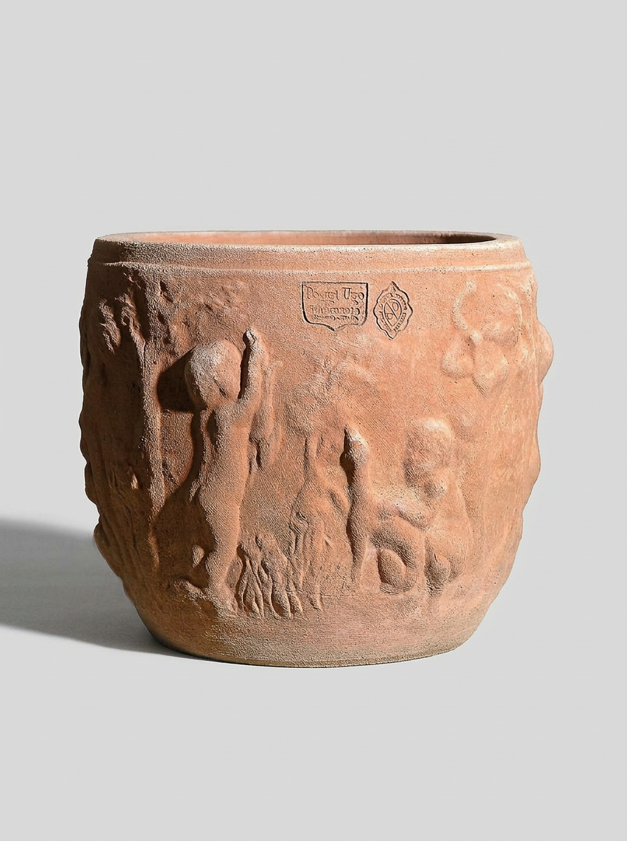 Cachepot Bassorilievo - Terracotta