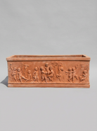 Cassetta Pot - Putti Terracotta L48