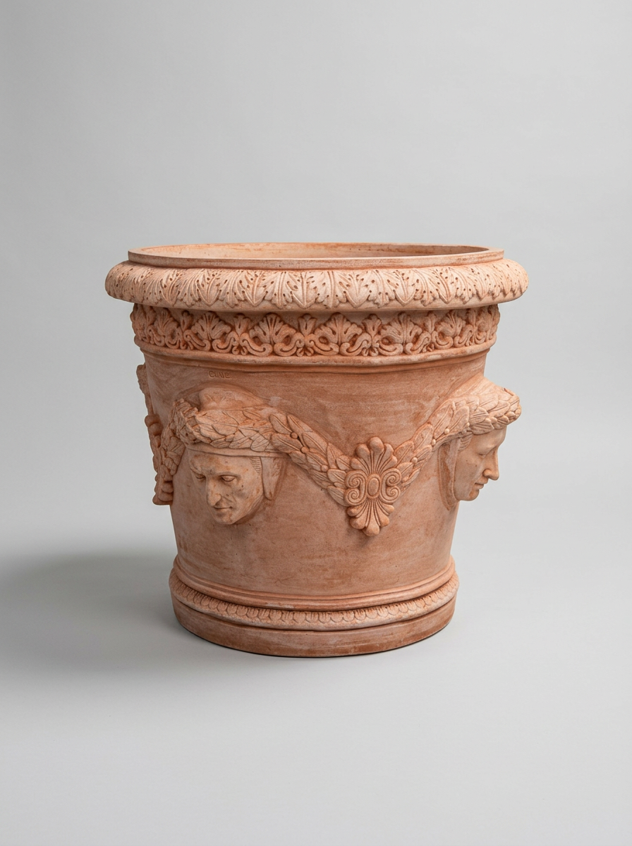 Vaso Quattro Poeti Liscio - Terracotta