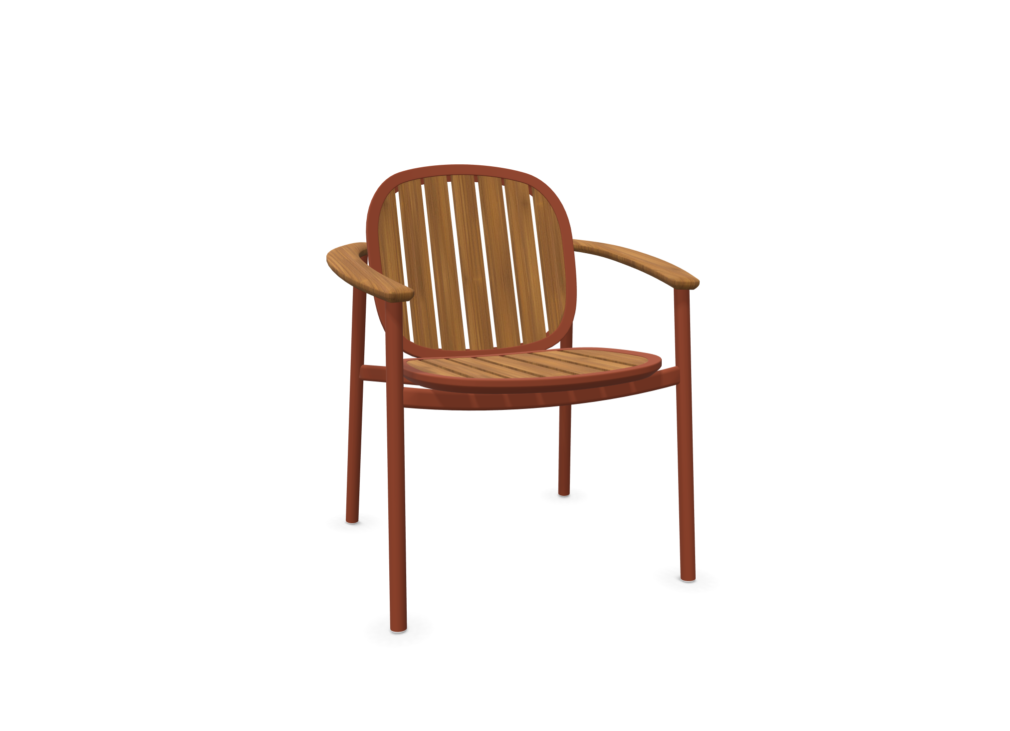 Twins Teak Armchair - Maple Red - Cigale &  Fourmi