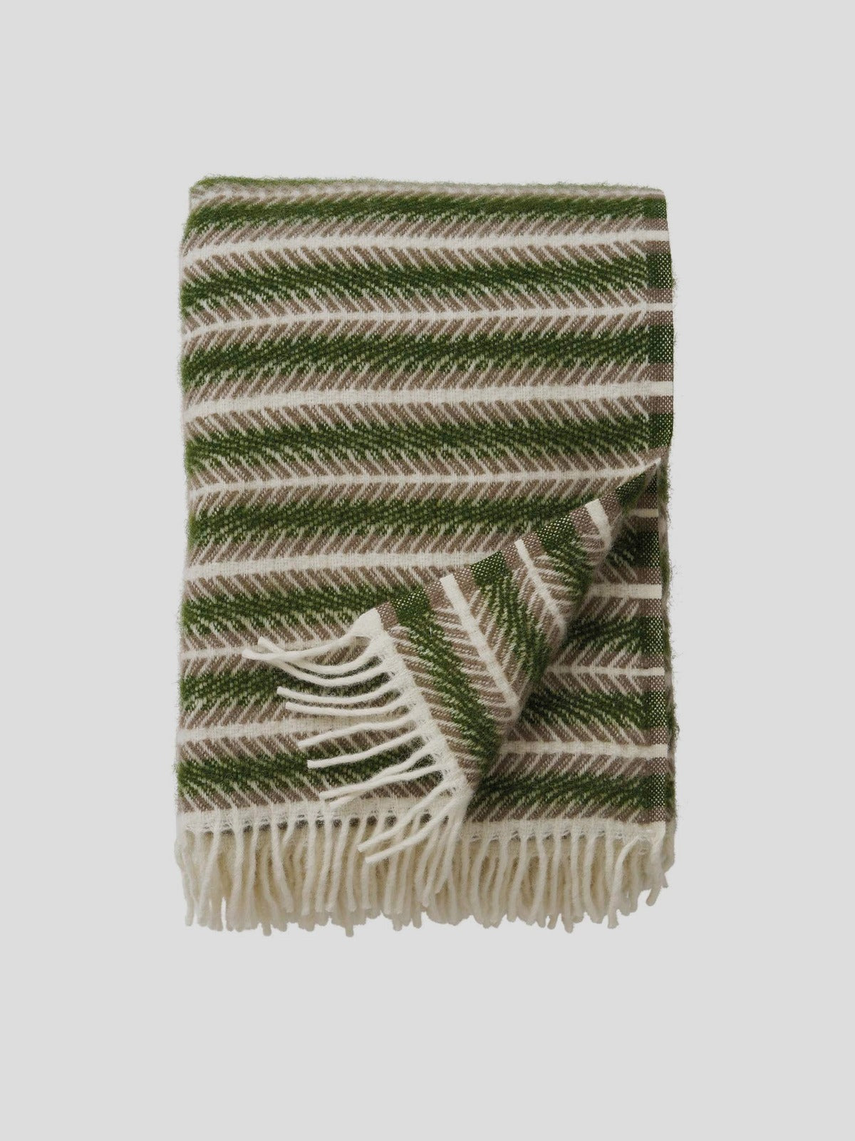Woolen Blanket - Oscar Multi Green — Klippan