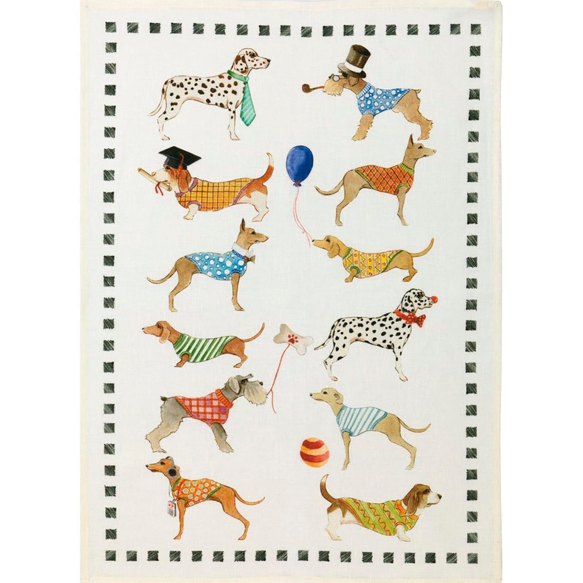 Kitchen Towel - Best Friends / Dogs — Tessitura Toscana Telerie