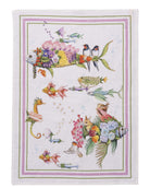 Kitchen Towel - Pesciflora Pink — Tessitura Toscana Telerie