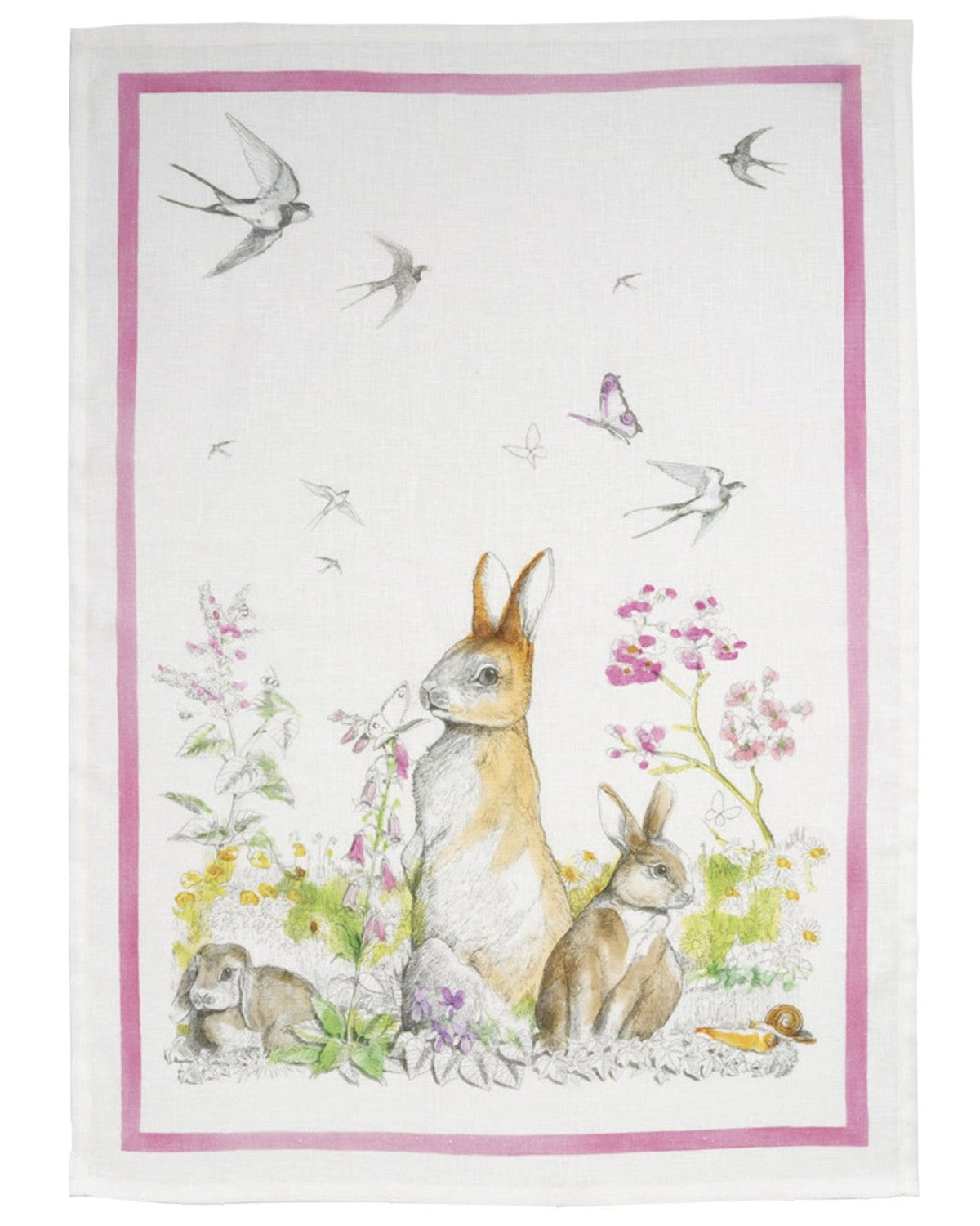 Kitchen Towel - Bunnies / Remi Rosa — Tessitura Toscana Telerie