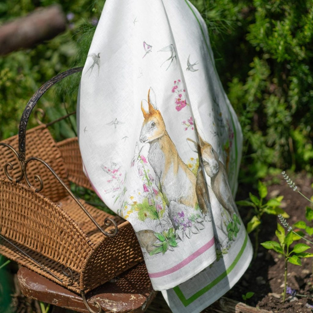 Kitchen Towel - Bunnies / Remi Rosa — Tessitura Toscana Telerie