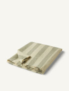 Linen Beach Towel - Large Stripe Green Bay & Off White — Frescobol Carioca
