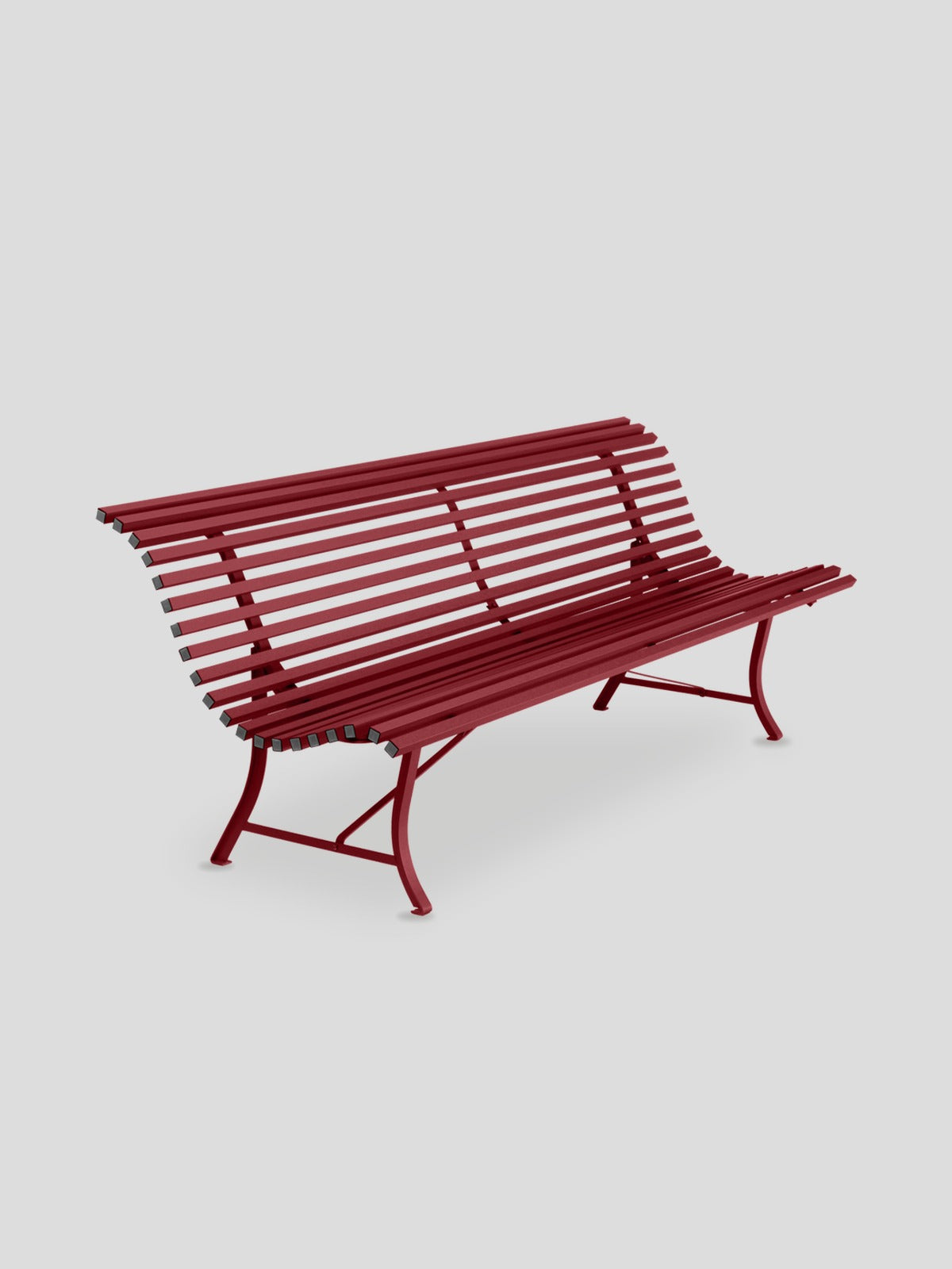 Louisiane Metal Bench 200 cm - Chili — Cigale & Fourmi