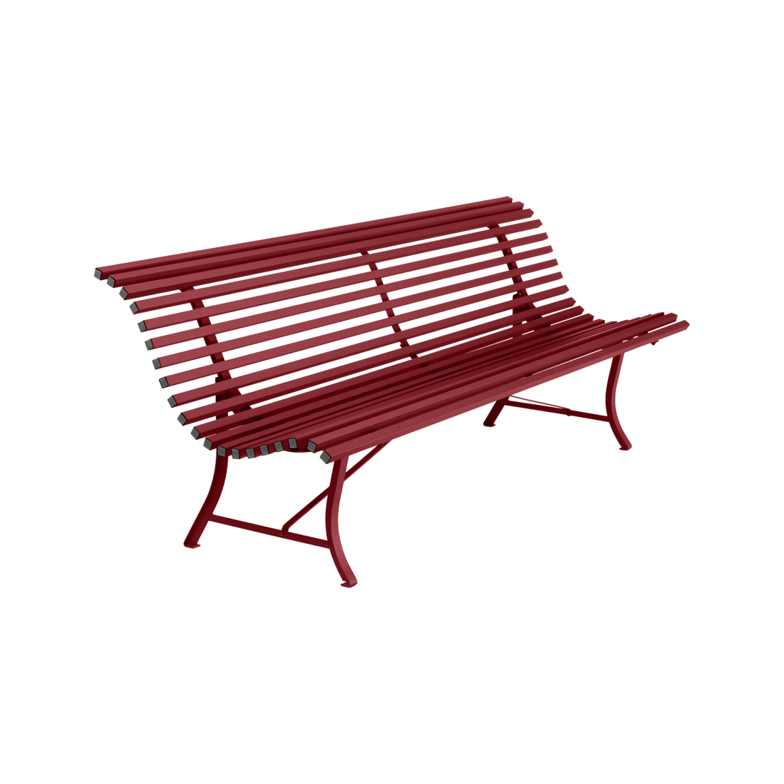 Louisiane Metal Bench 200 cm - Chili