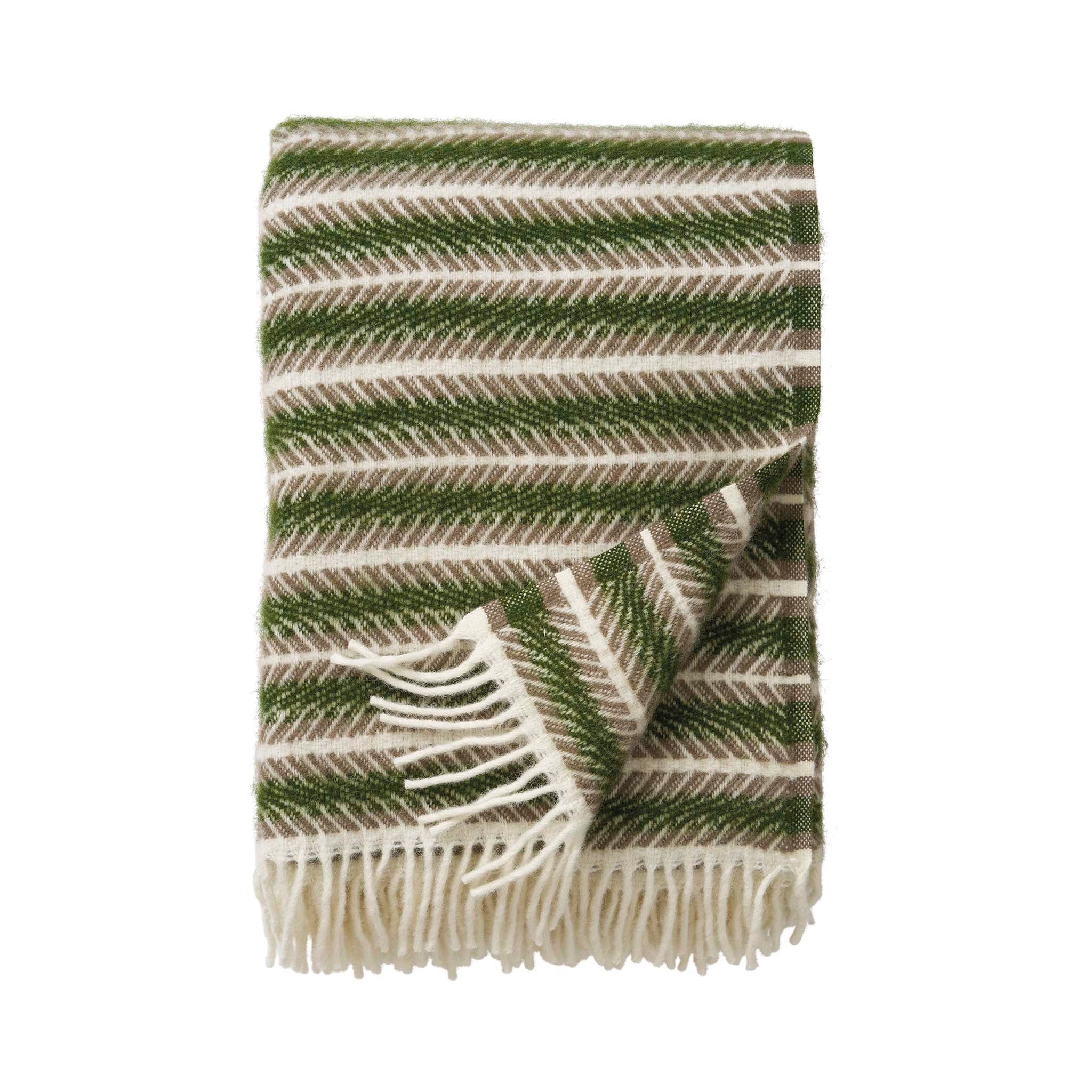Woolen Blanket - Oscar Multi Green — Klippan