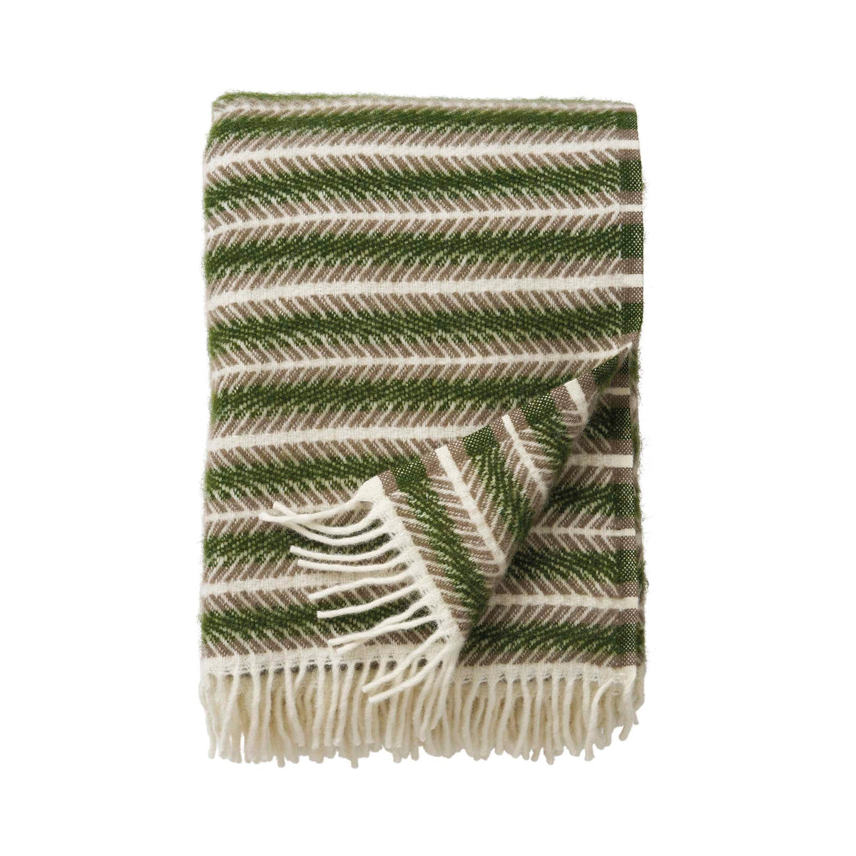 Woolen Blanket - Oscar Multi Green — Klippan