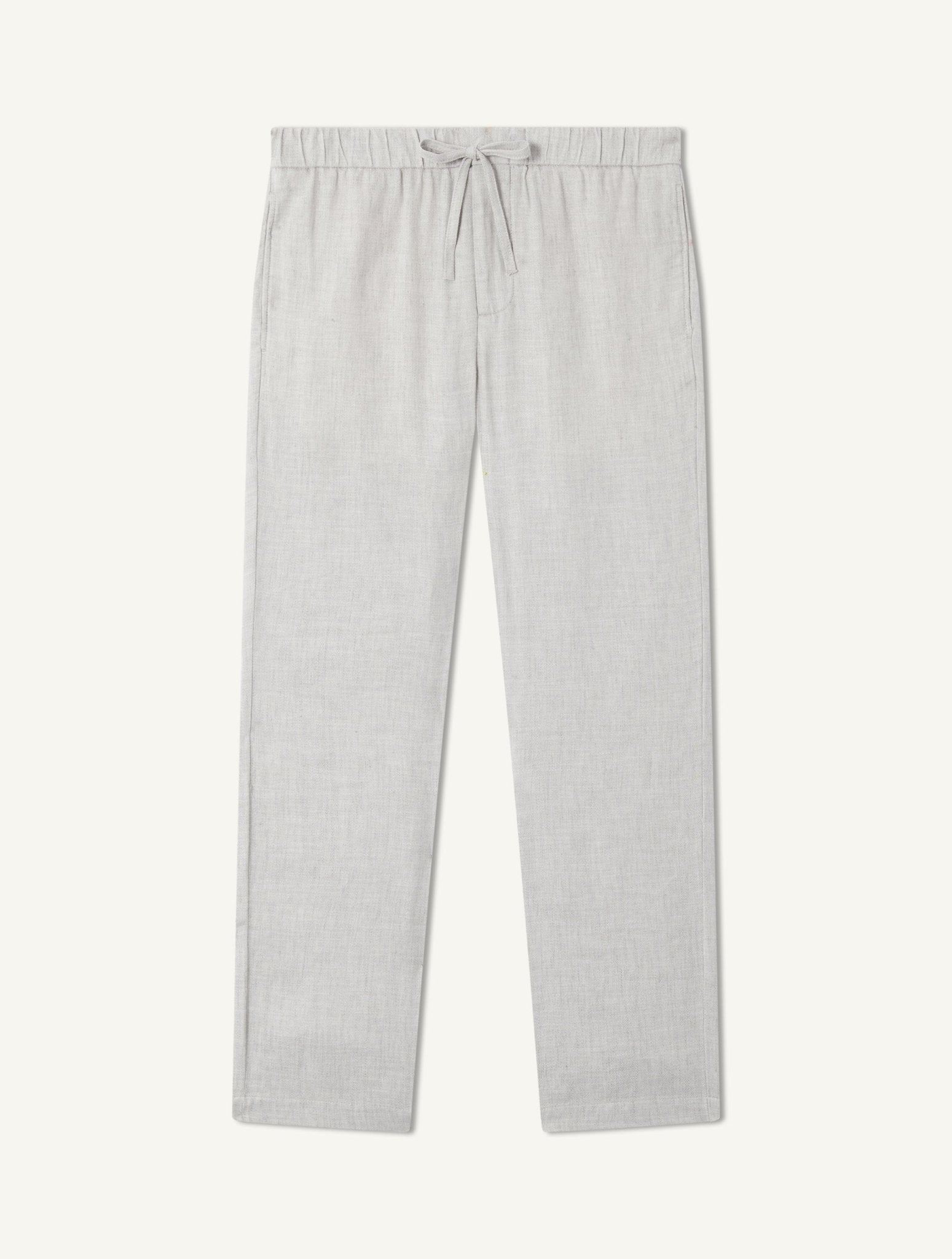 Oscar Linen Chinos - Light Melange Grey — Frescobol Carioca