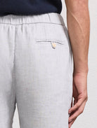 Oscar Linen Chinos - Light Melange Grey — Frescobol Carioca