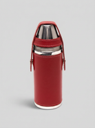 sterling 8oz hunter flask with 4 cups