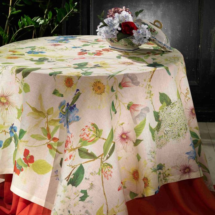 Tablecloth - Ibisco White - Cigale &amp;  Fourmi