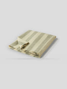 Linen Beach Towel - Large Stripe Green Bay & Off White — Frescobol Carioca