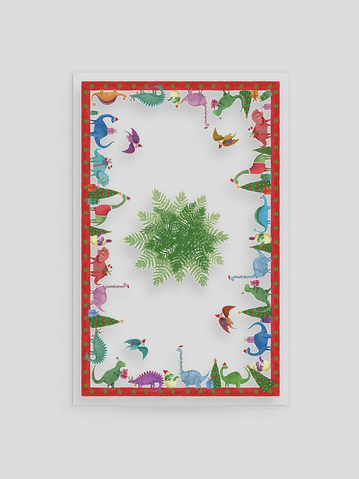 Tablecloth - Jurassic Xmas — Tessitura Toscana Telerie