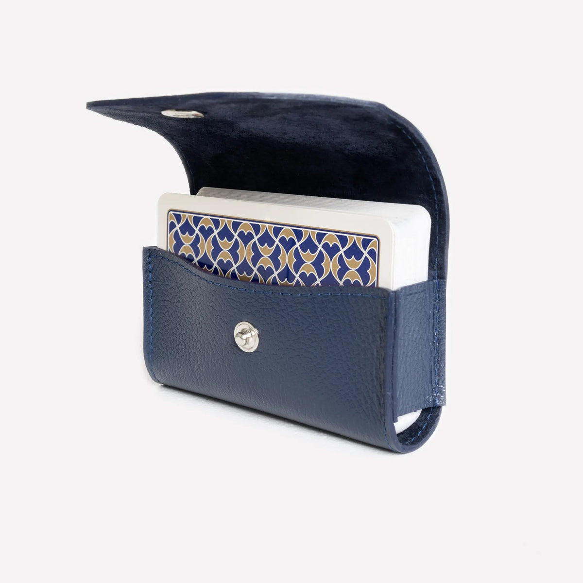 Capra Single Playing Cards Case in Marine Blue