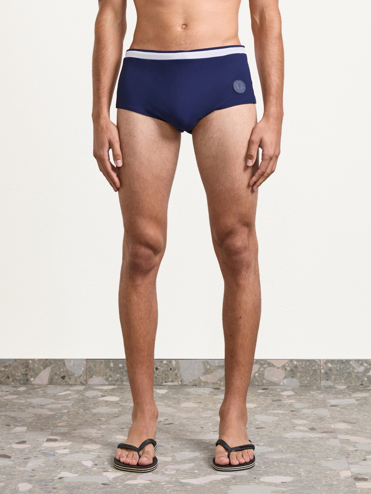 Swim Shorts Sunga - Navy & White — Frescobol Carioca