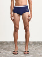 Swim Shorts Sunga - Navy & White — Frescobol Carioca