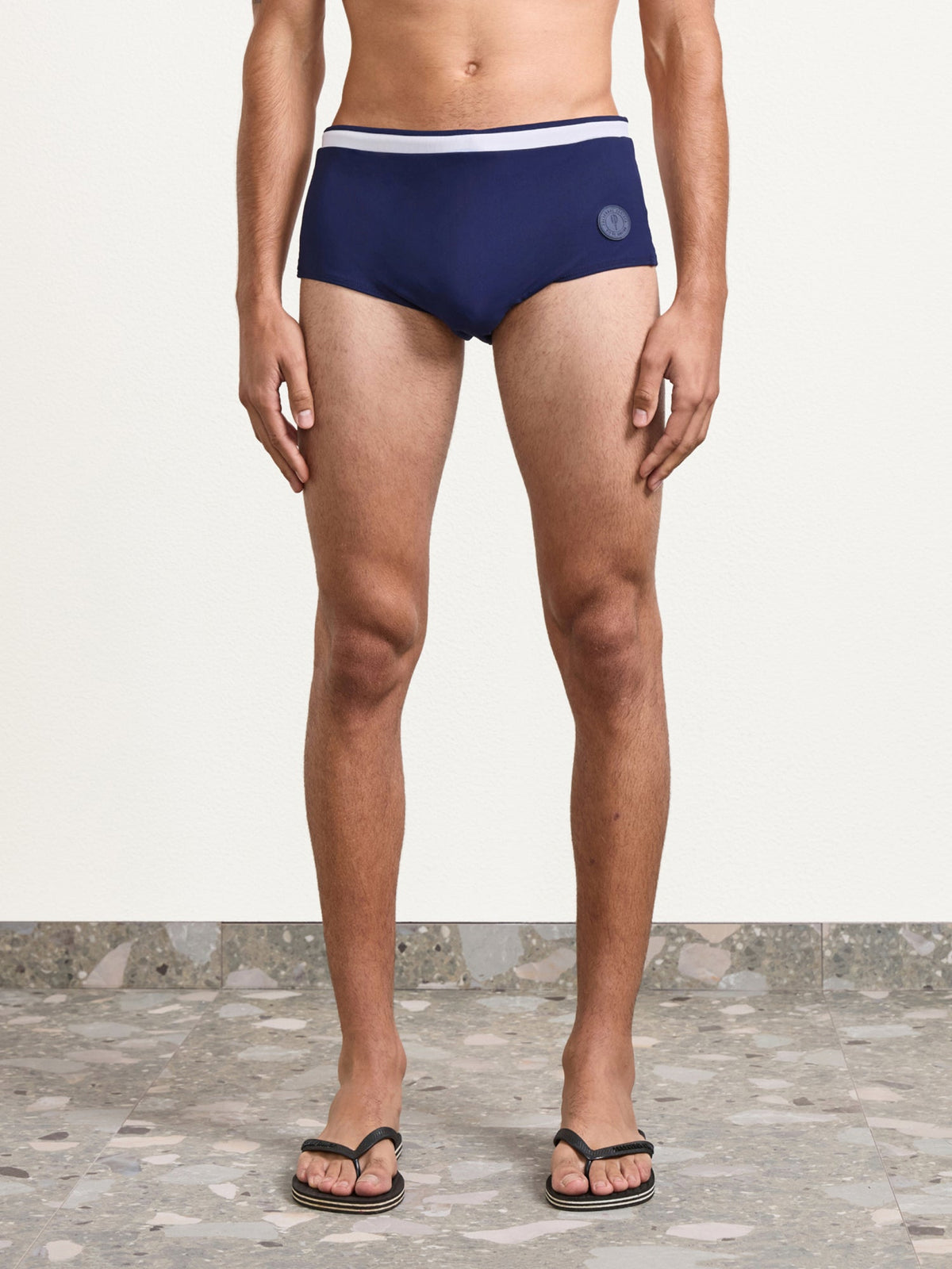 Swim Shorts Sunga - Navy & White — Frescobol Carioca