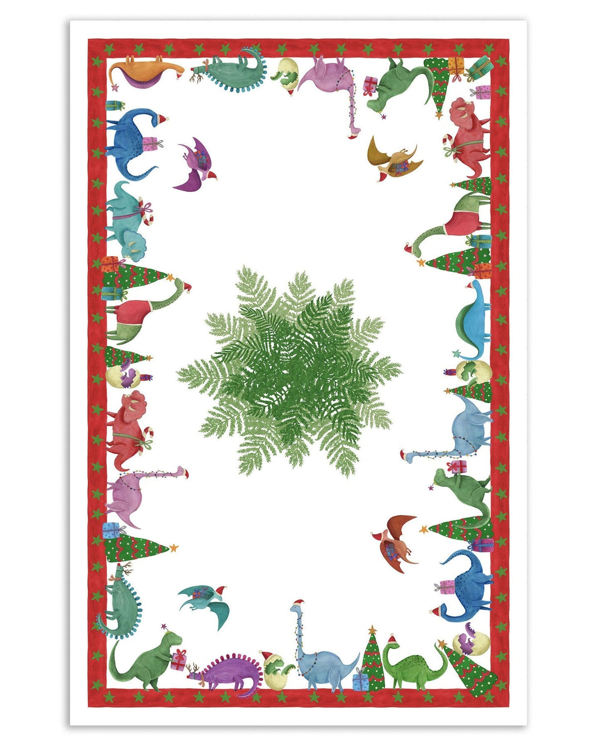 Tablecloth - Jurassic Xmas — Tessitura Toscana Telerie