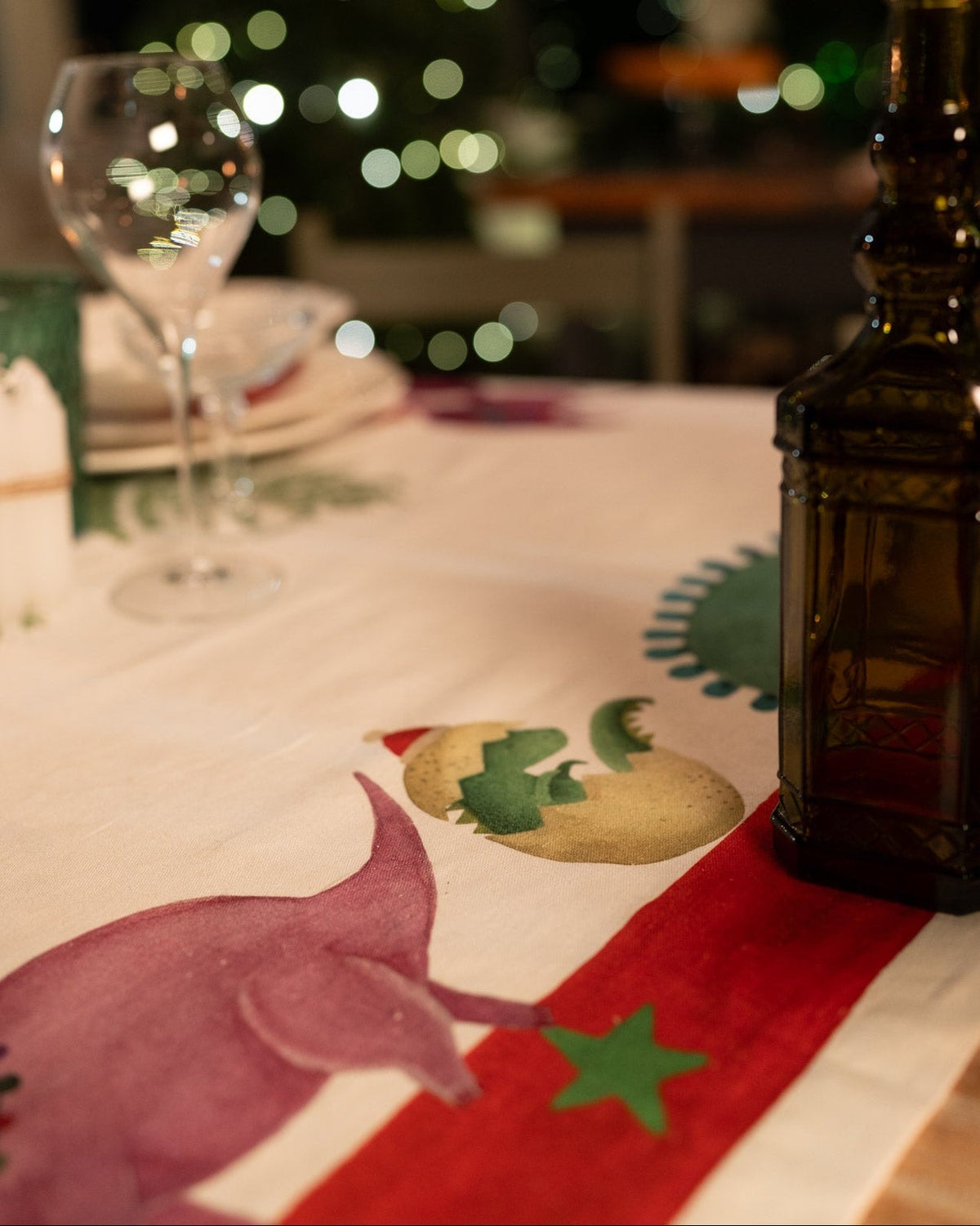 Tablecloth - Jurassic Xmas — Tessitura Toscana Telerie