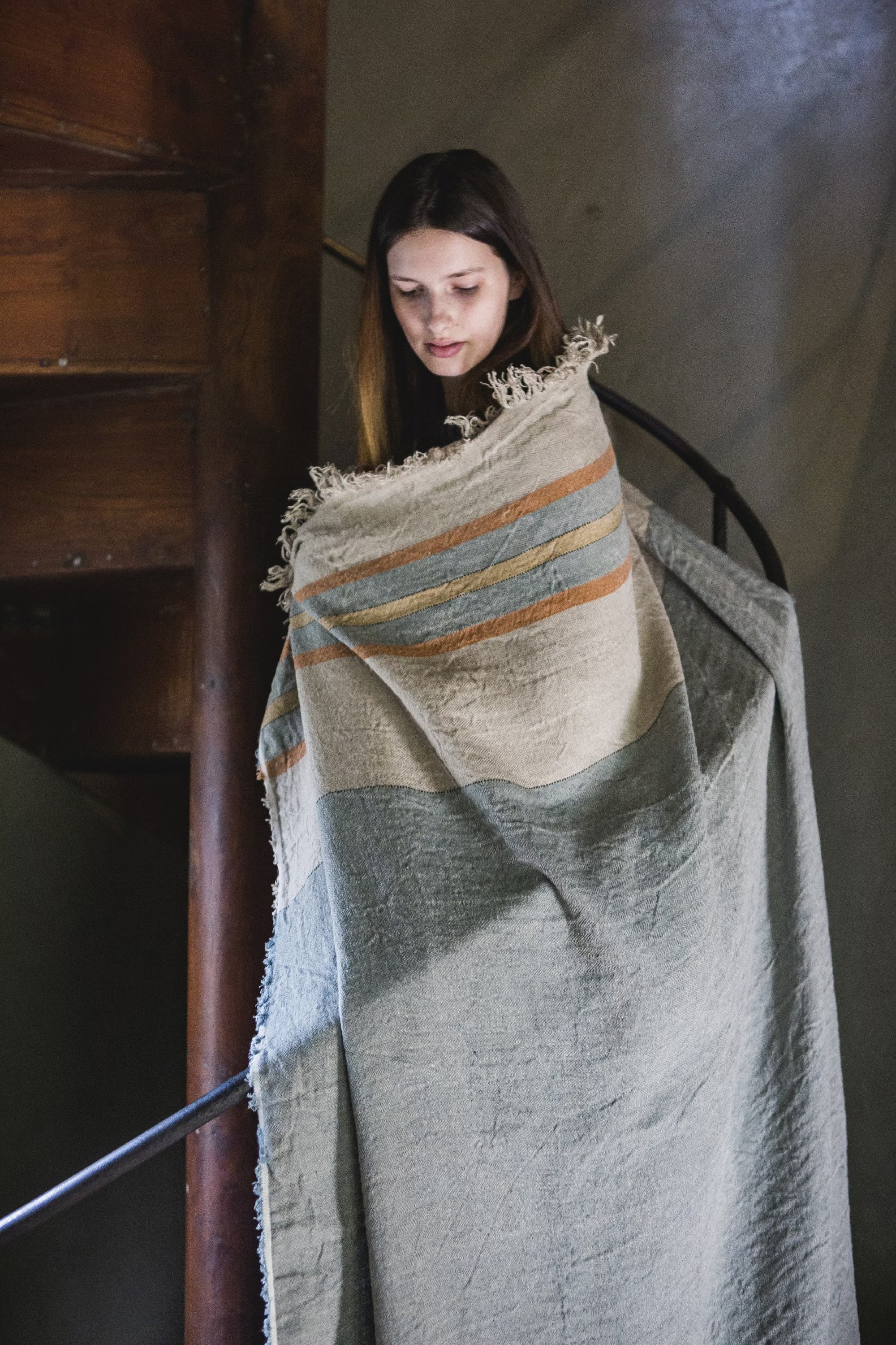Belgian Linen Towel Fouta - Multi Stripe