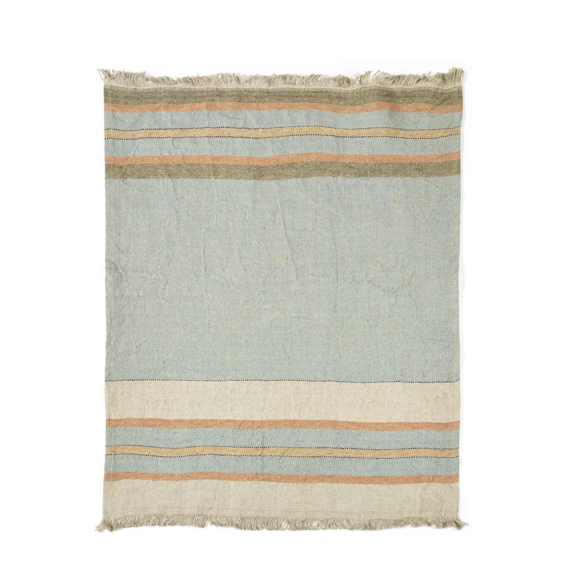 Belgian Linen Towel Fouta - Multi Stripe
