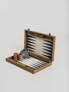 Backgammon - Champagne Beige Inlaid Leatherette - Cigale et Fourmi