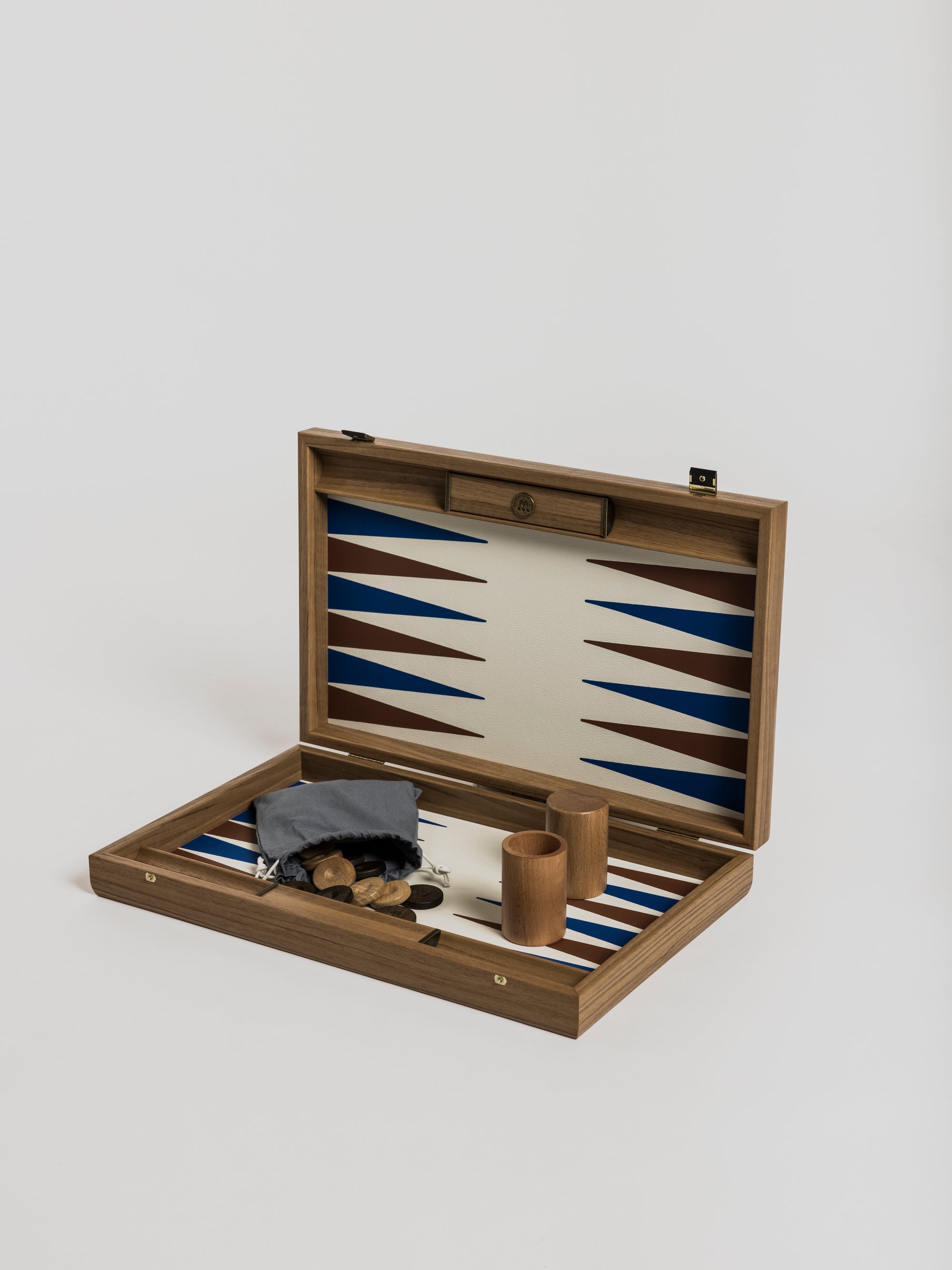 Backgammon - Champagne Beige Inlaid Leatherette - Cigale et Fourmi