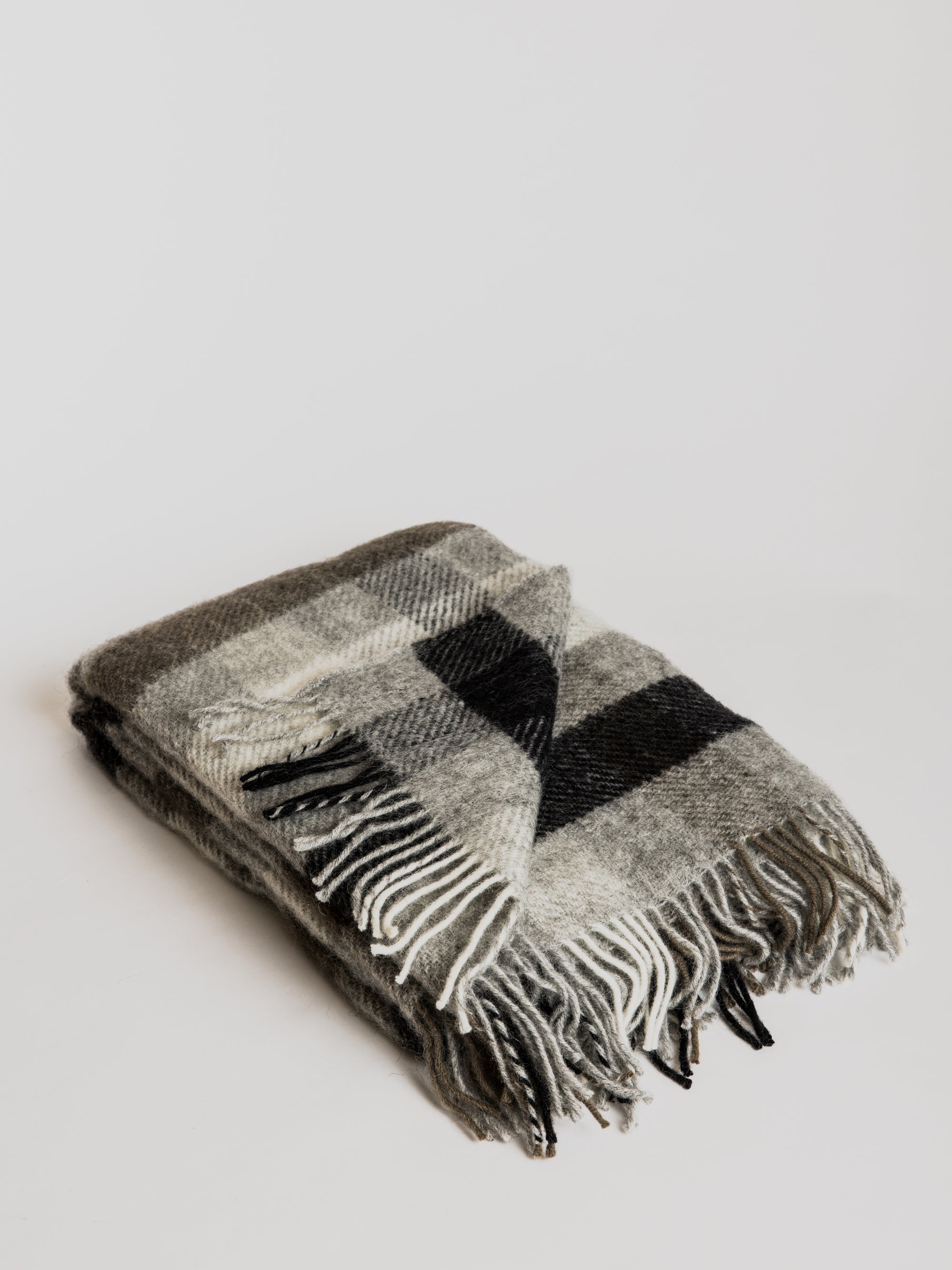 Woolen Blanket - Gotland Multi Grey - Cigale &amp;  Fourmi