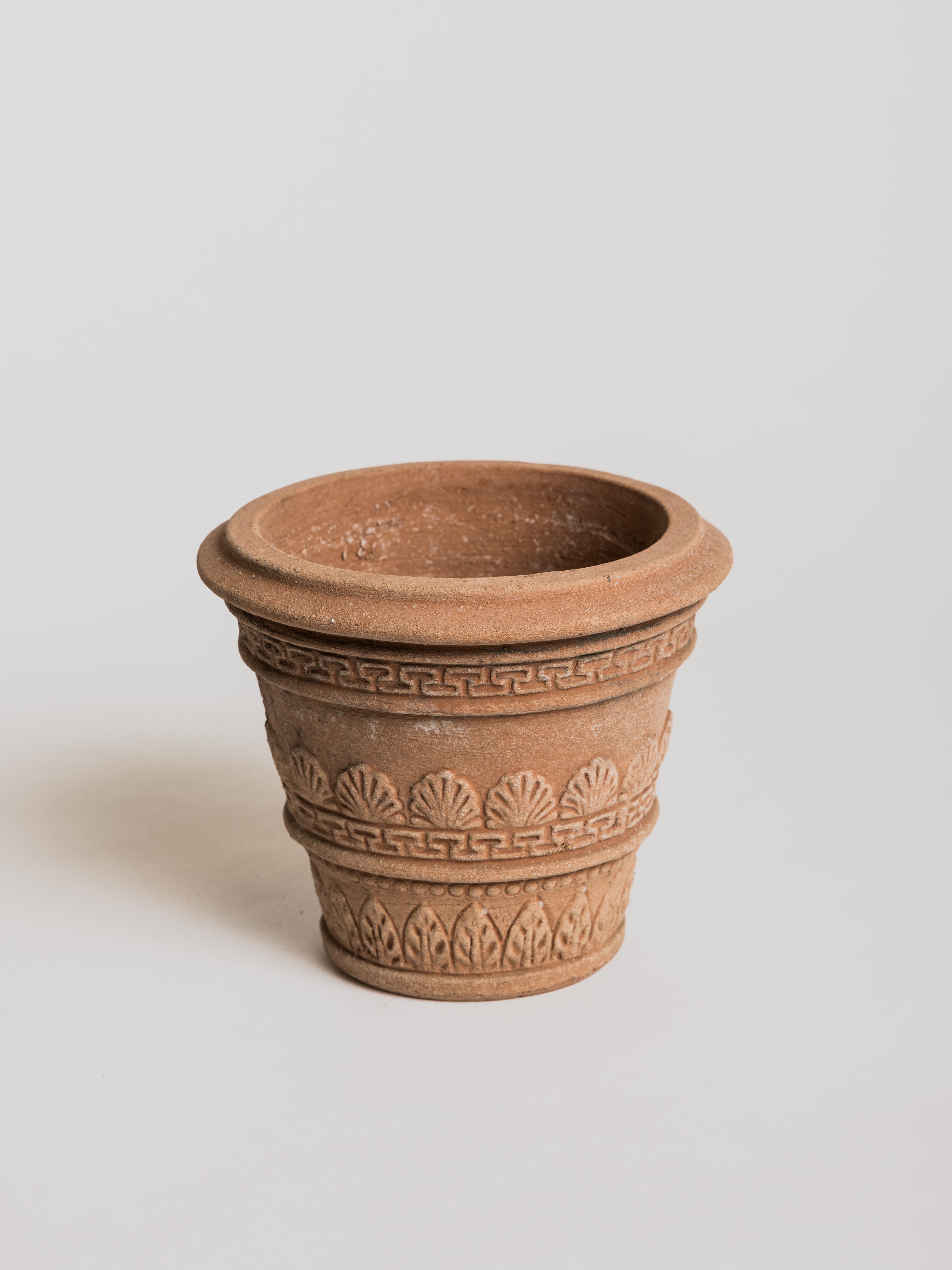 Vasetto Decorato con Foglie - Terracotta - Cigale &  Fourmi