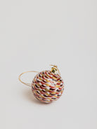 Christmas Bauble - Strokes Red - Cigale &  Fourmi